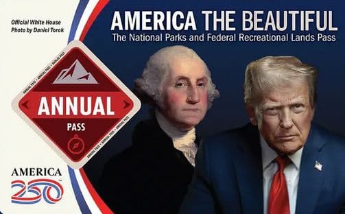 The Presidents face on National Park Pass, triggers Libs