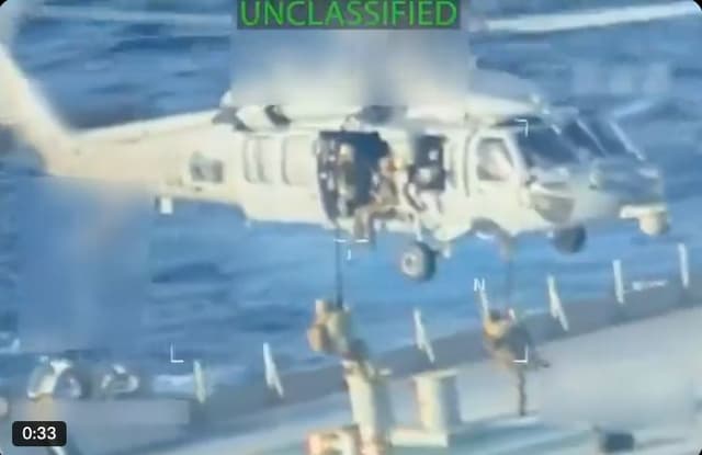 Video of U.S. forces seizing Venezuelan tanker..