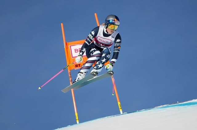 Lindsey Vonn, 41 wins her 83rd downhill event