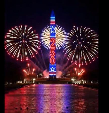 Washington Monument Dazzles with New Year 2026 Light Show