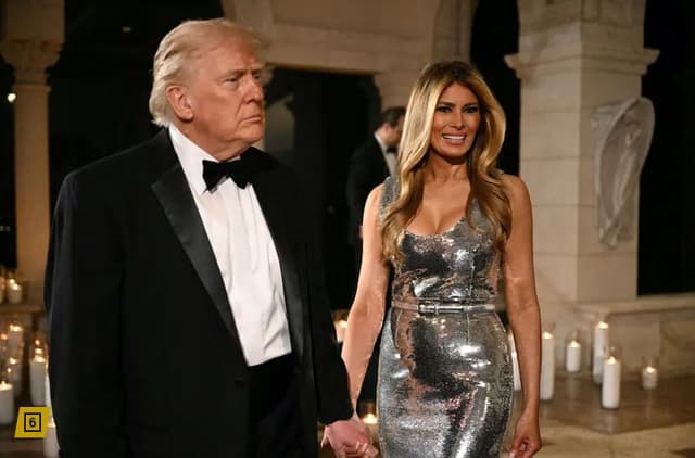 Pics from Mar-a-Lago NYE bash, Melania sparkles in silver