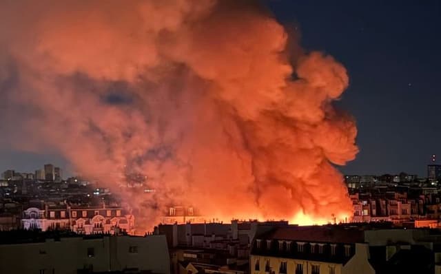 400 year old food market in Paris destroyed by fire